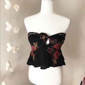 Free People floral crop top